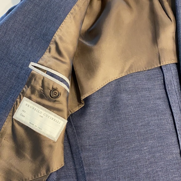 Brunello Cucinelli navy silk blend sports jacket - Picture 3 of 5